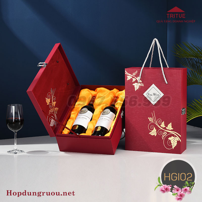 hộp giấy đựng rượu giá rẻ hà nội